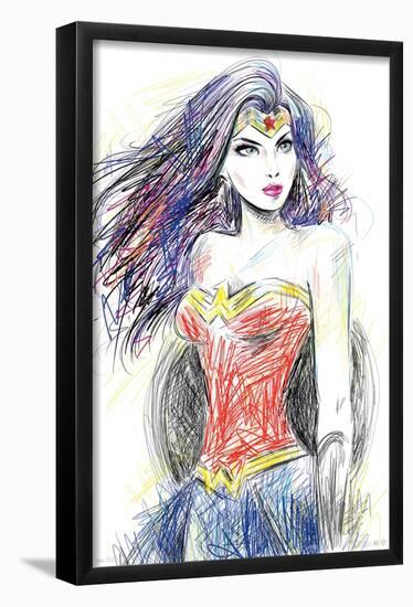 DC Comics - Wonder Woman - Sketch-Trends International-Framed Poster