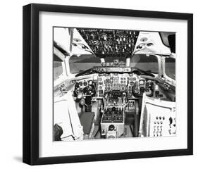 DC9 Flight Deck-null-Framed Art Print