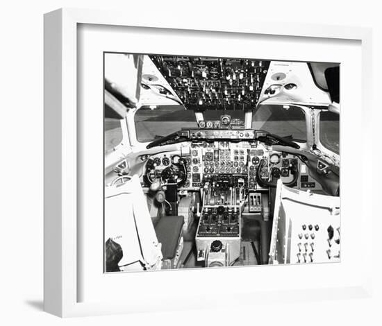 DC9 Flight Deck-null-Framed Art Print