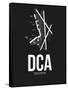 DCA Washington Airport Black-NaxArt-Framed Stretched Canvas