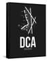 DCA Washington Airport Black-NaxArt-Framed Stretched Canvas