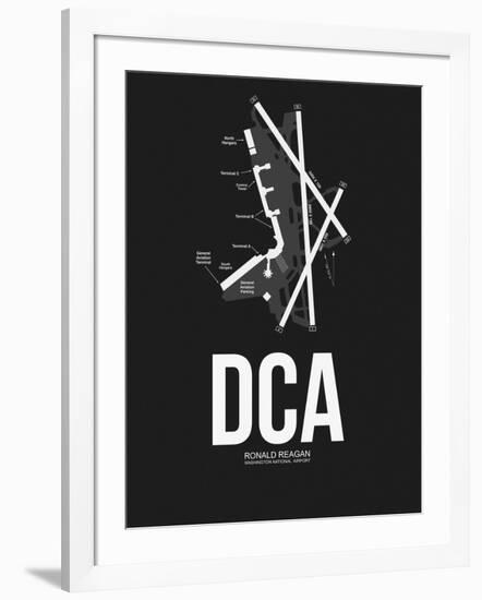 DCA Washington Airport Black-NaxArt-Framed Art Print