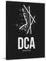 DCA Washington Airport Black-NaxArt-Stretched Canvas