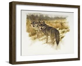 de aanloop wolf-Rien Poortvliet-Framed Giclee Print