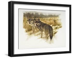 de aanloop wolf-Rien Poortvliet-Framed Giclee Print