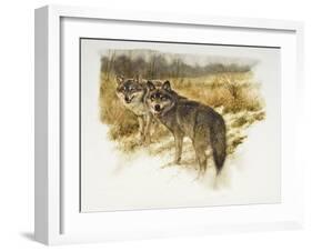 de aanloop wolf-Rien Poortvliet-Framed Giclee Print