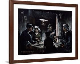 De Aardappeleters (The Potato Eaters)-Vincent van Gogh-Framed Giclee Print