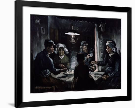 De Aardappeleters (The Potato Eaters)-Vincent van Gogh-Framed Giclee Print