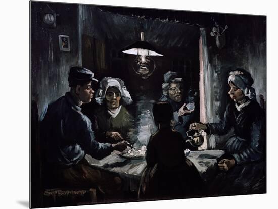 De Aardappeleters (The Potato Eaters)-Vincent van Gogh-Mounted Giclee Print