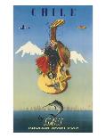 Scandinavian Airlines Chile, Gaucho Guitar, c.1951-De Ambrogio-Giclee Print