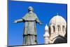 De Belsunce Statue at the Cathedral of Marseille (Notre-Dame De La Major) (Sainte-Marie-Majeure)-Nico Tondini-Mounted Photographic Print