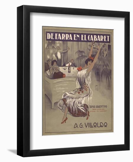 De Farra En El Cabaret Tango Sheet Music Cover-null-Framed Giclee Print