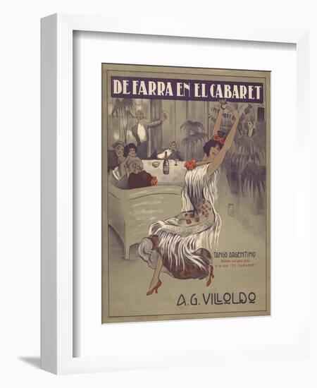 De Farra En El Cabaret Tango Sheet Music Cover-null-Framed Giclee Print