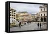 De Ferrari Square, Genoa, Liguria, Italy, Europe-Yadid Levy-Framed Stretched Canvas