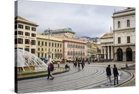 De Ferrari Square, Genoa, Liguria, Italy, Europe-Yadid Levy-Stretched Canvas