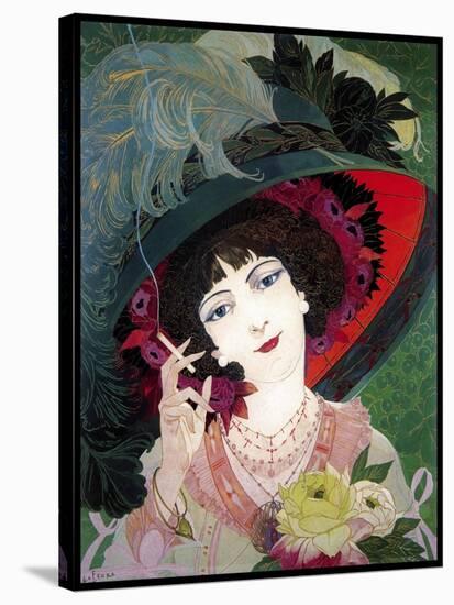 De Feure Smoker Portrait I-Vintage Lavoie-Stretched Canvas