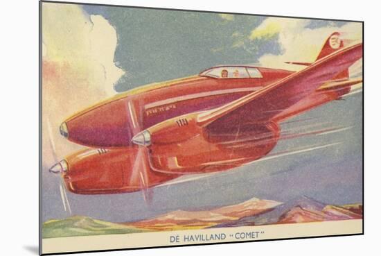 De Havilland Comet, British Racing Aircraft-null-Mounted Giclee Print