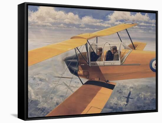 De Havilland Dh.82 Tiger Moth Basic Trainer Biplane from the 1930'S-null-Framed Stretched Canvas