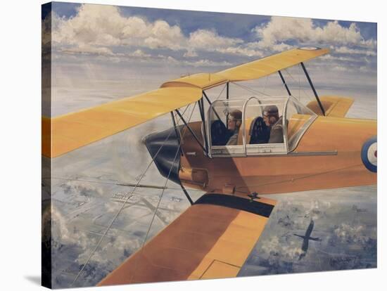 De Havilland Dh.82 Tiger Moth Basic Trainer Biplane from the 1930'S-null-Stretched Canvas