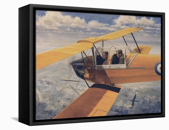 De Havilland Dh.82 Tiger Moth Basic Trainer Biplane from the 1930'S-null-Framed Stretched Canvas