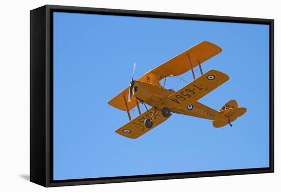 De Havilland Dh 82A Tiger Moth Biplane, Warbirds over Wanaka, Airshow, New Zealand-David Wall-Framed Stretched Canvas