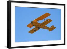 De Havilland Dh 82A Tiger Moth Biplane, Warbirds over Wanaka, Airshow, New Zealand-David Wall-Framed Photographic Print