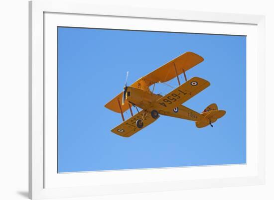 De Havilland Dh 82A Tiger Moth Biplane, Warbirds over Wanaka, Airshow, New Zealand-David Wall-Framed Photographic Print