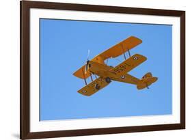 De Havilland Dh 82A Tiger Moth Biplane, Warbirds over Wanaka, Airshow, New Zealand-David Wall-Framed Photographic Print