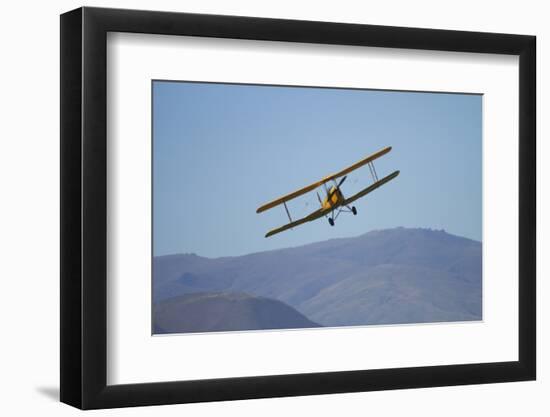 De Havilland Dh 82A Tiger Moth Biplane, Warbirds over Wanaka, Airshow, New Zealand-David Wall-Framed Photographic Print