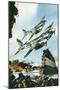 De Havilland Mosquito-Wilf Hardy-Mounted Giclee Print