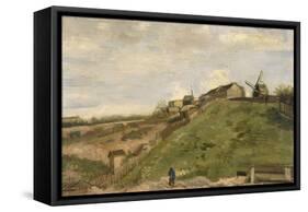 De heuvel van Montmartre met steengroeve / The hill of Montmartre with stone quarry. Date/Period...-VINCENT VAN GOGH-Framed Stretched Canvas