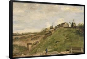 De heuvel van Montmartre met steengroeve / The hill of Montmartre with stone quarry. Date/Period...-VINCENT VAN GOGH-Framed Poster