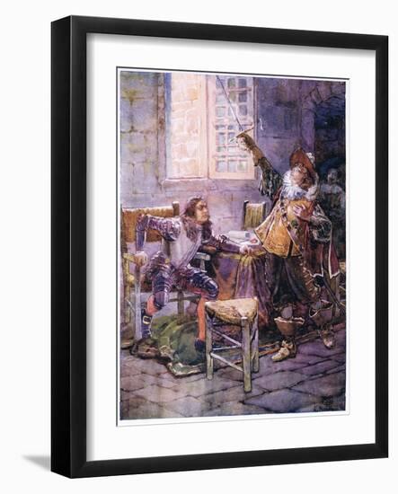 De La Tour Refuses to Yield His Allegiance 1630, C.1920-Henry Sandham-Framed Giclee Print