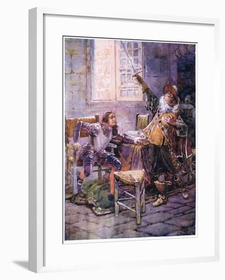 De La Tour Refuses to Yield His Allegiance 1630, C.1920-Henry Sandham-Framed Giclee Print