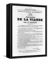 De La Viande, from French Political Posters of the Paris Commune, May 1871-null-Framed Stretched Canvas