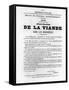 De La Viande, from French Political Posters of the Paris Commune, May 1871-null-Framed Stretched Canvas