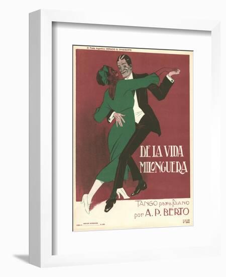 De La Vida Milonguera Tango Sheet Music Cover-null-Framed Giclee Print