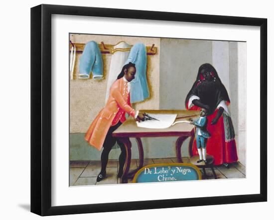 De Lobo y Negra: Chino, 18th Century-null-Framed Giclee Print