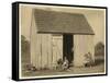 De Marco Family Shack for Cranberry Pickers at Forsythe's Bog-Lewis Wickes Hine-Framed Stretched Canvas