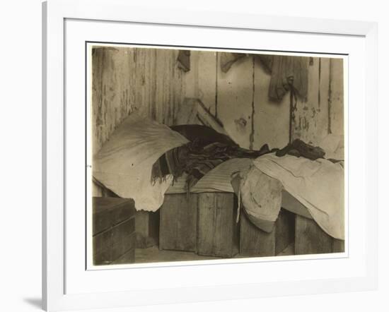 De Marco Shack for Cranberry Pickers at Forsythe's Bog-Lewis Wickes Hine-Framed Photographic Print