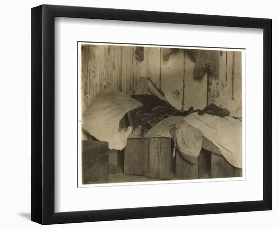 De Marco Shack for Cranberry Pickers at Forsythe's Bog-Lewis Wickes Hine-Framed Photographic Print
