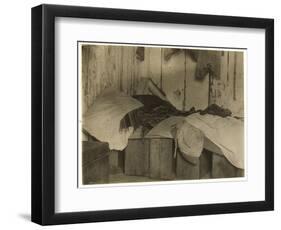 De Marco Shack for Cranberry Pickers at Forsythe's Bog-Lewis Wickes Hine-Framed Photographic Print