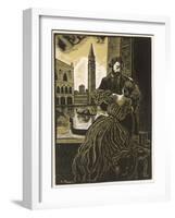 De Musset with Sand-Auguste Rouquet-Framed Art Print