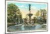 De Pew Fountain, University Park, Indianapolis-null-Mounted Art Print