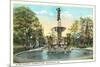 De Pew Fountain, University Park, Indianapolis-null-Mounted Art Print