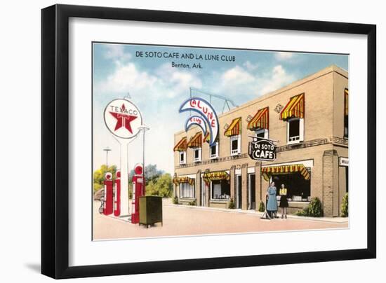 De Soto Cafe and Gas Station-null-Framed Art Print