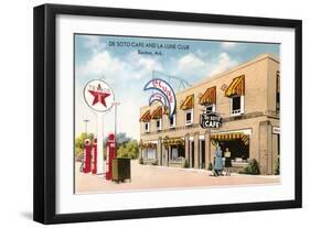 De Soto Cafe and Gas Station-null-Framed Art Print