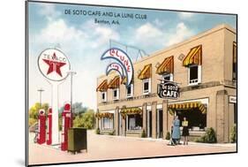 De Soto Cafe and Gas Station-null-Mounted Art Print