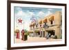 De Soto Cafe and Gas Station-null-Framed Premium Giclee Print