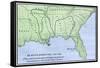 De Soto Expedition's Route across Southeast North America, 1539-1542-null-Framed Stretched Canvas